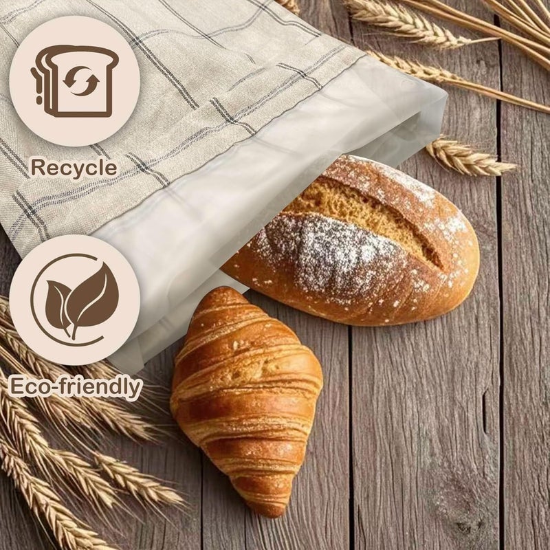 Duthcbw XL Linen Bread Bag for Homemade Sourdough with Proofing Cover, Reusable Organic Linen bags with TPU Lining, BPA-Free, Food-Grade Cloth Storage Bags with Freezer Compatibility - Image 2